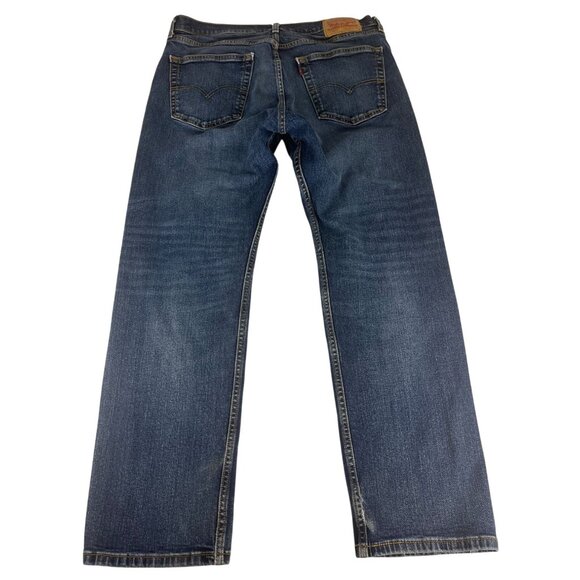 Levi's 505 Straight Leg Denim Jeans Men's 36 Blue Stretch Pockets Cotton Blend - Picture 9 of 10